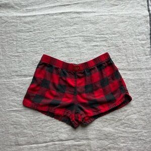 LOVE by Gap Plaid Sleep Shorts Small